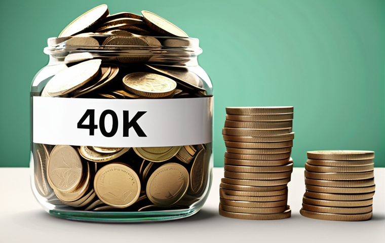 **Tax-advantaged accounts with index funds**: A visually appealing representation of 401(k)s and IRAs sheltering index fund investments, illustrating tax savings and growth.